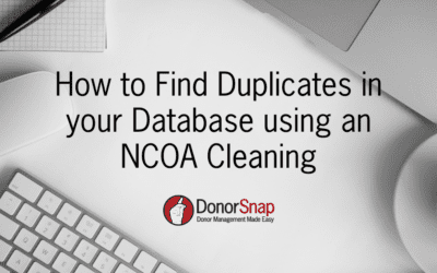 How to Find Duplicates in your Database using an NCOA Cleaning
