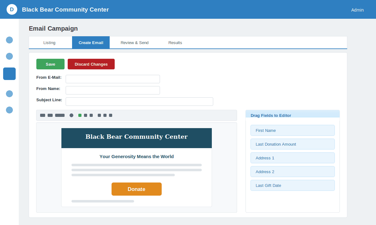 nonprofit crm email tools