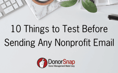 10 Things to Test Before Sending Any Nonprofit Email
