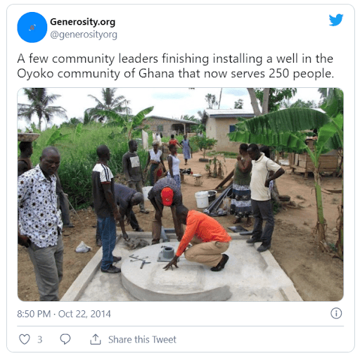 Impact story social post example
