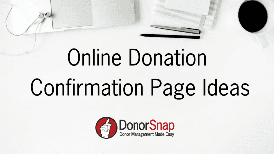 Online Donation Confirmation Page Ideas